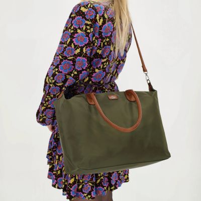 Charm London Laptoptas Olijfgroen