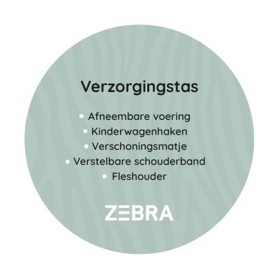 Zebra Trends Luiertas - Elske - Zwart