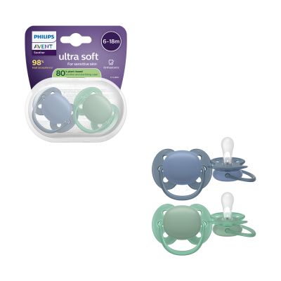 Philips Avent Ultra Soft Fopspeen - 6-18 Mnd - 2 Stuks - Plant-based 