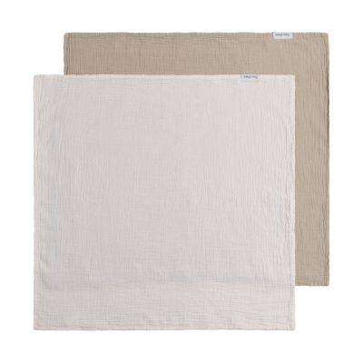 Baby's Only Tender Swaddle - 2-Pack - 115x115 cm - Beige / Linen