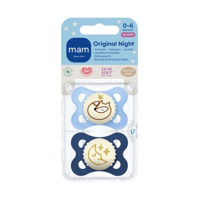 MAM Original Night Fopspeen - 0-6 Mnd - Blue