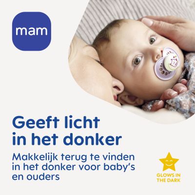 MAM Original Night Fopspeen - 0-6 Mnd - Blue