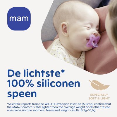 MAM Comfort Fopspeen - 0-3 Mnd - Blue
