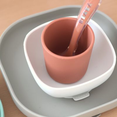 Beaba Serviesset - Siliconen - Terracotta - 4-Delig
