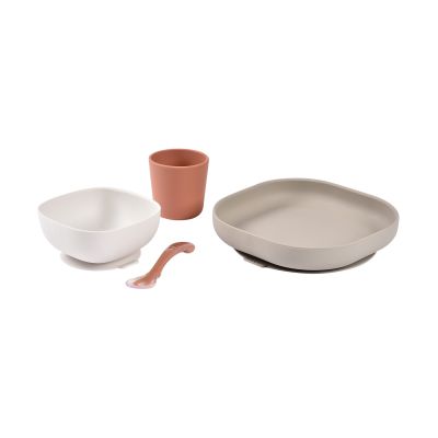 Beaba Serviesset - Siliconen - Terracotta - 4-Delig