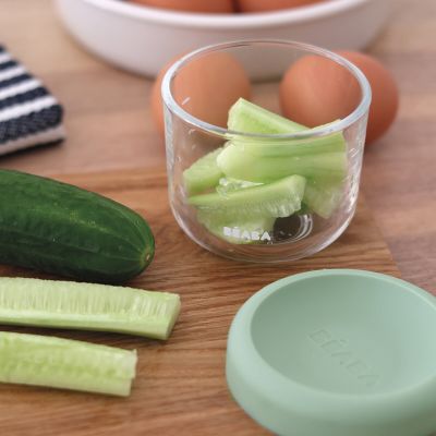 Beaba Bewaarpotje Glas - 150 ml - Sage Green 