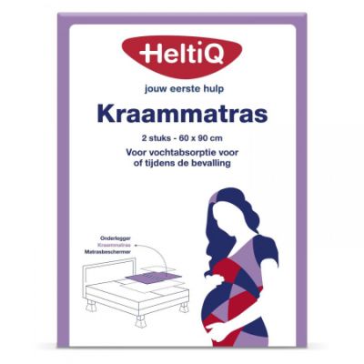 HeltiQ Kraammatras - 60 x 90 cm - 2 Stuks