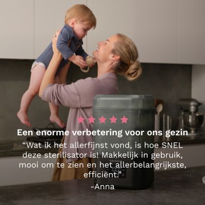 Baby Brezza SuperQuick Sterilisator & Droger - Matt Black