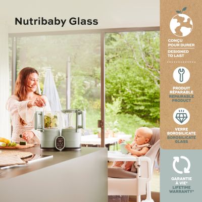 Babymoov Nutribaby Stoomkoker - Glass - Celadon Green 