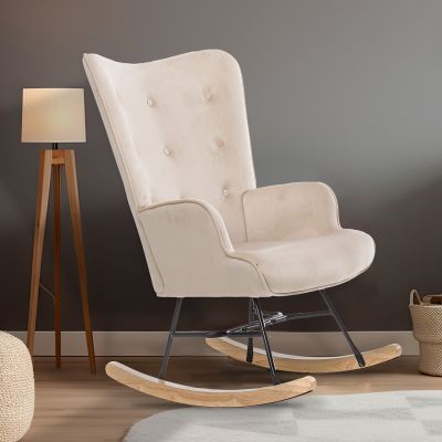 Aemely Schommelstoel Steerne Velvet Beige