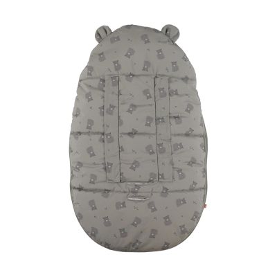 Noukie's M&M Voetenzak Autostoel - Kaki Sherpa 