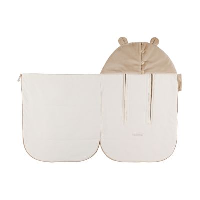 Noukie's F&O Voetenzak Autostoel - Veloudoux - Beige