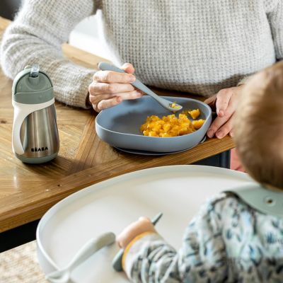 Beaba Silicone Bord met Zuignap - Kiezel