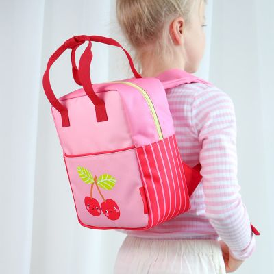 A Little Lovely Company Little Square Backpack - Happy Cherries A Little Lovely Company Little Square Backpack - Happy Cherries