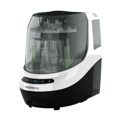 Baby Brezza One Step Food Maker Deluxe & Bottle Washer Pro - Black/White