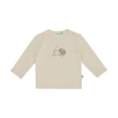Babylook Mouse T-Shirt Lange Mouw Piep - Maat 50 - Whisper White Babylook Mouse T-Shirt Lange Mouw Piep - Maat 50 - Whisper White