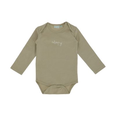 Babylook Romper Lange Mouw Sleepy - Maat 50 - Moss Gray Babylook Romper Lange Mouw Sleepy - Maat 50 - Moss Gray