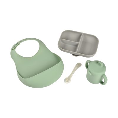 Béaba Eetset Siliconen Essentials Grey/Sage Green