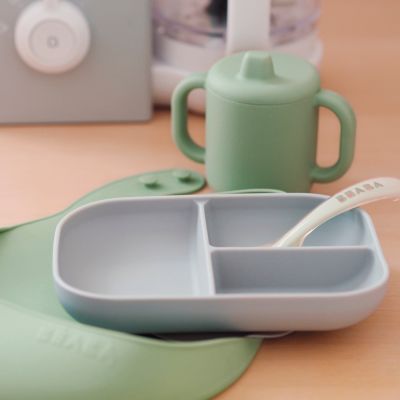 Béaba Eetset Siliconen Essentials Grey/Sage Green