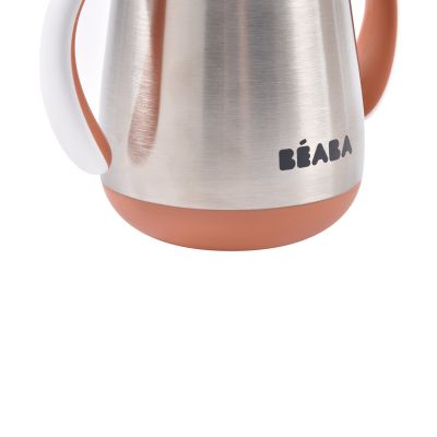 Beaba Drinkbeker RVS met rietje 250 ml Terracotta