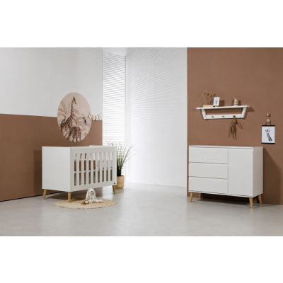 TWF Ledikant 70 x 140 - Commode XL Beach Island White