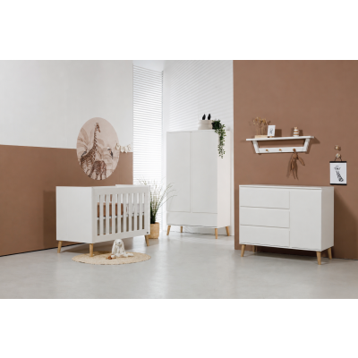TWF Ledikant 70 x 140 - Commode XL - Kast Beach Island White
