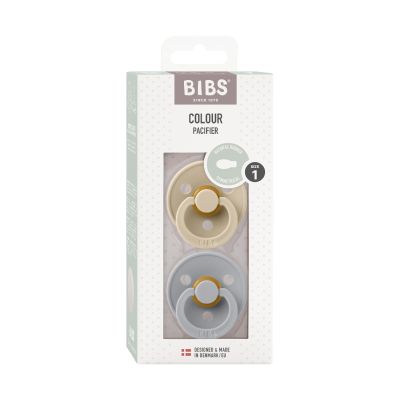 Bibs Fopspeen Latex Symmetrical Vanilla / Cloud Size 1 (2-Pack)