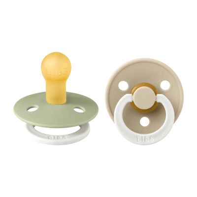 Bibs Fopspeen Round Sage / Vanilla Glow Size 1 (2-Pack)