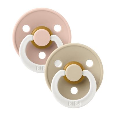 Bibs Fopspeen Latex Symmetric 0-6mnd Glow Blush / Vanilla (2-Pack)
