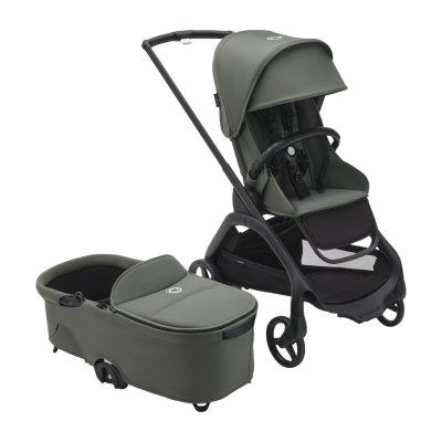 Bugaboo Kinderwagen Dragonfly Complete Black Frame / Forest Green Bekleding