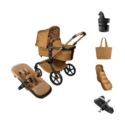 Bugaboo Fox 5 Kinderwagen 2-in-1 - Noir Essential Bundel - Amber Glow