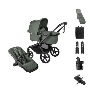 Bugaboo Fox 5 Renew Kinderwagen 2-in-1 - Essential Bundel - Black / Forest Green