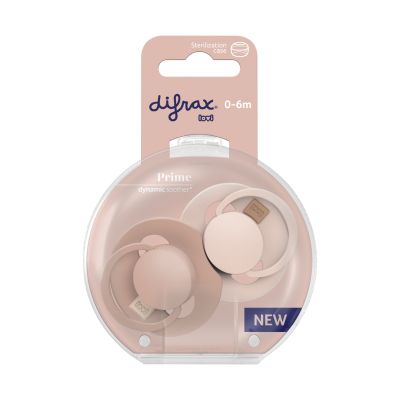 Difrax Dynamic Lovi Prime Fopspeen - 0-6mnd - 2st. - Nude / Blush 