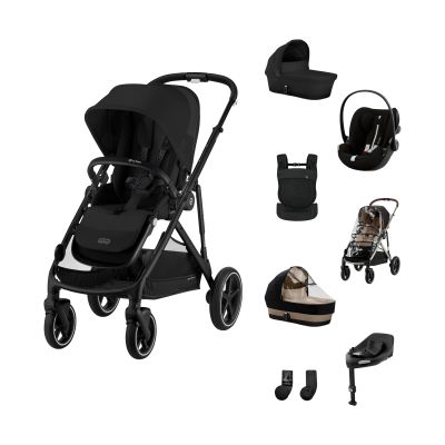 Cybex Gazelle S 3-in-1 Kinderwagen Set XL Incl. Amya - Black/Moon Black