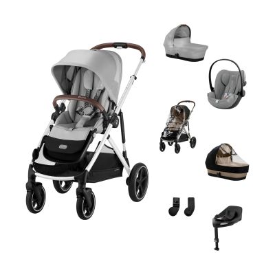 Cybex Gazelle S 3-in-1 Kinderwagen Set XL - Silver/Stone Grey Cybex Gazelle S 3-in-1 Kinderwagen Set XL - Silver/Stone Grey