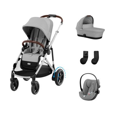 Cybex e-Gazelle S 3-in-1 Kinderwagen Set S - Silver/Stone Grey Cybex e-Gazelle S 3-in-1 Kinderwagen Set S - Silver/Stone Grey