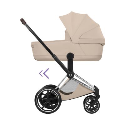 Cybex e-Priam 5 Style Kinderwagen 2-in-1 - Chrome Brown/Cozy Beige