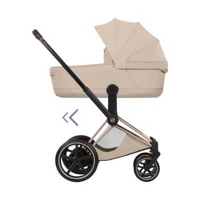 Cybex e-Priam 5 Style Kinderwagen 2-in-1 - Rosegold/Cozy Beige