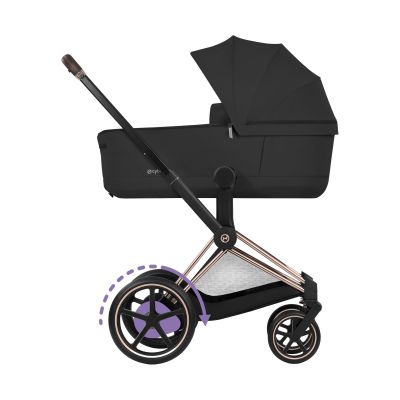 Cybex e-Priam 5 Comfort Kinderwagen 2-in-1 - Rosegold/Sepia Black Cybex e-Priam 5 Comfort Kinderwagen 2-in-1 - Rosegold/Sepia Black