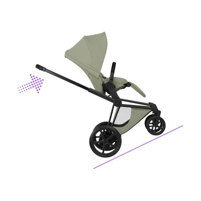 Cybex e-Priam 5 Style Kinderwagen 2-in-1 - Matt Black/Sage Green