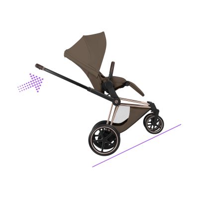 Cybex e-Priam 5 Style Kinderwagen 2-in-1 - Rosegold/Coconut Brown Cybex e-Priam 5 Style Kinderwagen 2-in-1 - Rosegold/Coconut Brown