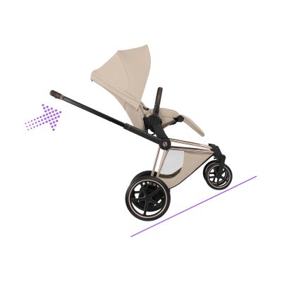 Cybex e-Priam 5 Style Kinderwagen 2-in-1 - Rosegold/Cozy Beige