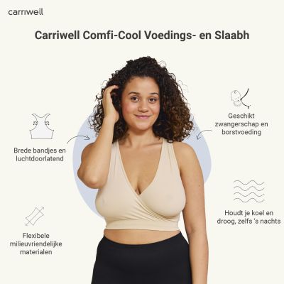 Carriwell Comfi Cool Crossover Slaap- en Voedingsbeha - Maat L - Honey Carriwell Comfi Cool Crossover Slaap- en Voedingsbeha - Maat L - Honey