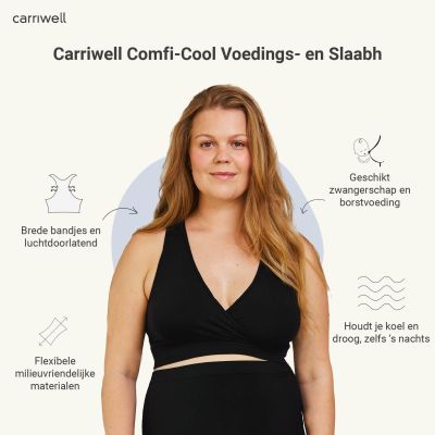 Carriwell Comfi Cool Crossover Slaap- en Voedingsbeha - Maat S/M - Zwart Carriwell Comfi Cool Crossover Slaap- en Voedingsbeha - Maat S/M - Zwart