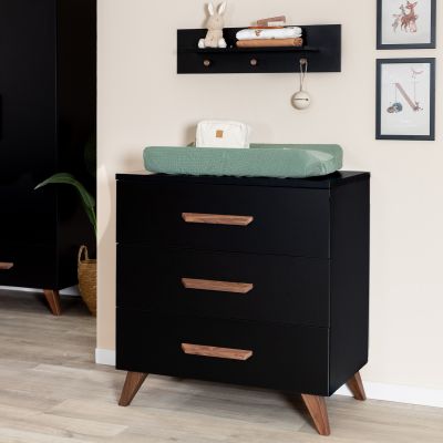 TWF Ledikant 70 x 140 - Commode 3 Laden Modena Walnoot