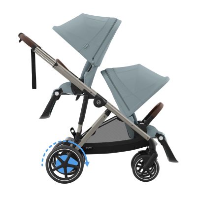 Cybex E-Gazelle S DUO kinderwagen 3-in-1 Stormy Blue/Light Blue Cybex E-Gazelle S DUO kinderwagen 3-in-1 Stormy Blue/Light Blue