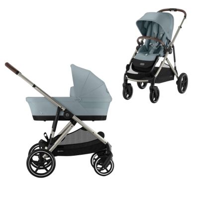 Cybex Kinderwagen Gazelle S - Stormy Blue / Light Blue + Reiswieg