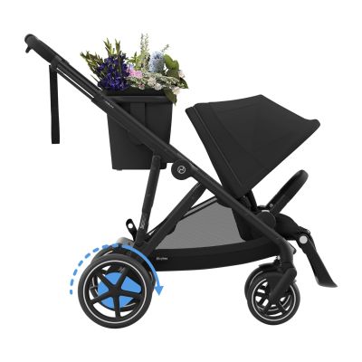 Cybex e-Gazelle S 3-in-1 Kinderwagen Set S Incl. Amya - Black/Moon Black