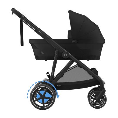 Cybex e-Gazelle S 3-in-1 Kinderwagen Set S Incl. Amya - Black/Moon Black