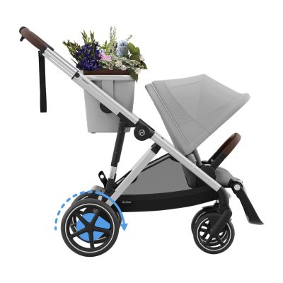 Cybex e-Gazelle S 3-in-1 Kinderwagen Set S Incl. Amya - Silver/Stone Grey Cybex e-Gazelle S 3-in-1 Kinderwagen Set S Incl. Amya - Silver/Stone Grey